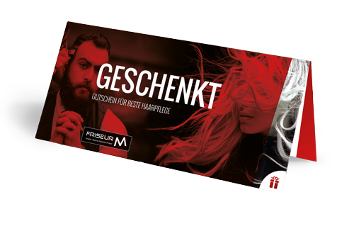 Geschenk Gutschein steht aufgeklappt da